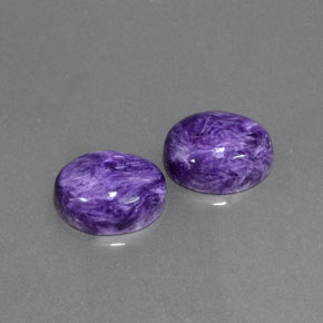 캐럿 천연 바이올렛 차로아이트 보석, 타원형 컷, 12.2×10 mm, 불투명체