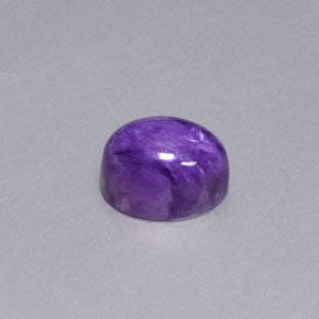 1.96캐럿 천연 바이올렛 차로아이트, 타원형 컷, 8.2×6.2 mm, 불투명체