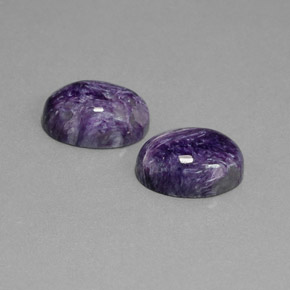 캐럿 천연 바이올렛 차로아이트 보석, 타원형 컷, 13.6×10 mm, 불투명체