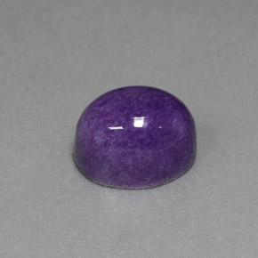 4.31캐럿 천연 바이올렛 차로아이트, 타원형 컷, 10.3×8.4 mm, 불투명체