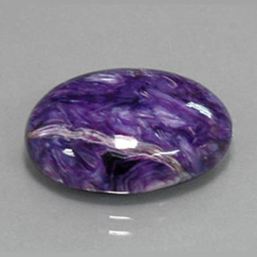 13.56캐럿 천연 바이올렛 차로아이트, 타원형 컷, 20×15 mm, 불투명체