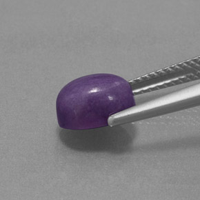 1.84캐럿 천연 바이올렛 차로아이트, 타원형 컷, 8.4×6.2 mm, 불투명체