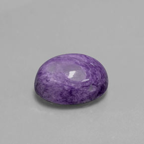 4.08캐럿 천연 바이올렛 차로아이트, 타원형 컷, 11.7×9.6 mm, 불투명체