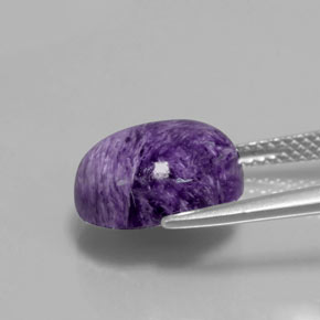 5.09캐럿 천연 제비꽃 차로아이트, 타원형 컷, 불투명체