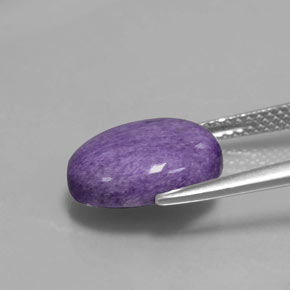 3.76캐럿 천연 제비꽃 차로아이트, 타원형 컷, 불투명체