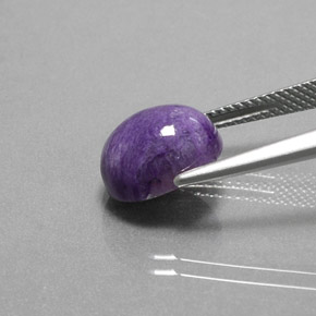 4.20캐럿 천연 제비꽃 차로아이트, 타원형 컷, 불투명체