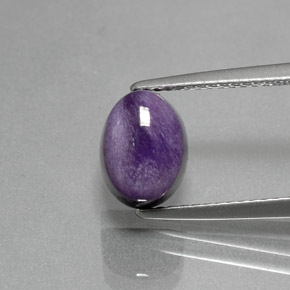 2.51캐럿 천연 바이올렛 차로아이트, 타원형 컷, 8.8×6.7 mm, 불투명체