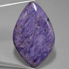 69.68캐럿 천연 미디엄 바이올렛 차로아이트, 멋진 모양, 51.3×32.8 mm, 불투명체