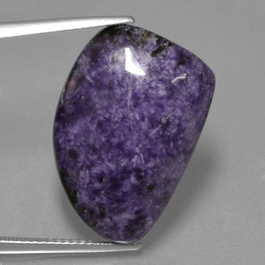 17.13캐럿 천연 바이올렛 차로아이트, 멋진 모양, 21.9×15.5 mm, 불투명체