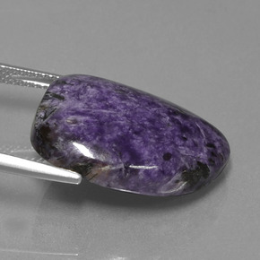 17.13캐럿 천연 바이올렛 차로아이트, 멋진 모양, 21.9×15.5 mm, 불투명체