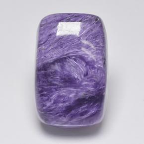 11.87캐럿 천연 바이올렛 차로아이트, 쿠션 컷, 17.9×11.7 mm, 불투명체