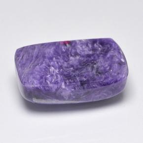 11.87캐럿 천연 바이올렛 차로아이트, 쿠션 컷, 17.9×11.7 mm, 불투명체