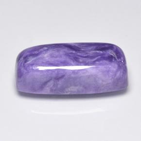9.25캐럿 천연 바이올렛 차로아이트, 쿠션 컷, 18.8×8.7 mm, 불투명체