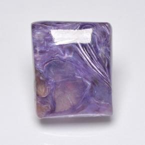 5.06캐럿 천연 바이올렛 차로아이트, 바게트, 12.4×10.4 mm, 불투명체
