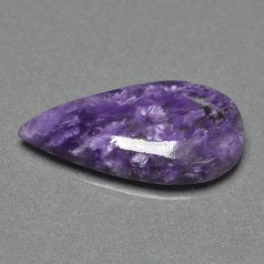 8.98캐럿 천연 바이올렛 차로아이트, 배 모양, 23.2×11.9 mm, 불투명체