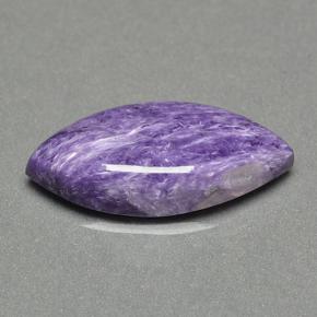 9.36캐럿 천연 바이올렛 차로아이트, 마퀴즈, 23.7×10.9 mm, 불투명체