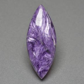 9.46캐럿 천연 바이올렛 차로아이트, 마퀴즈, 28.3×11.5 mm, 불투명체