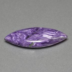 9.46캐럿 천연 바이올렛 차로아이트, 마퀴즈, 28.3×11.5 mm, 불투명체
