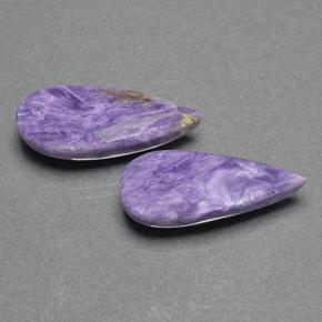 13.24캐럿 천연 바이올렛 차로아이트 보석, 배 모양, 21×8.9 mm, 불투명체
