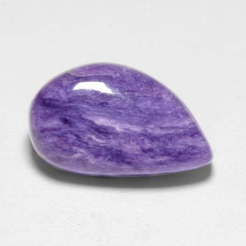 4.12캐럿 천연 미디엄 바이올렛 차로아이트, 멋진 모양, 13.1×7.7 mm, 불투명체