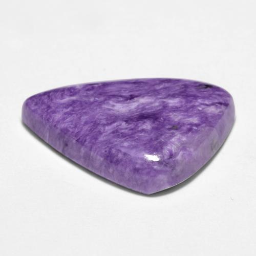10.30캐럿 천연 라이트 퍼플 바이올렛 차로아이트, 멋진 모양, 21.2×13.7 mm, 불투명체