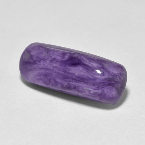 4.66캐럿 천연 벨벳 퍼플 바이올렛 차로아이트, 쿠션 컷, 15.8×6.1 mm, 불투명체