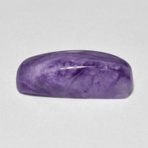 4.66캐럿 천연 벨벳 퍼플 바이올렛 차로아이트, 쿠션 컷, 15.8×6.1 mm, 불투명체