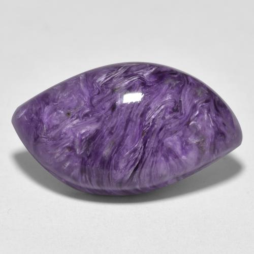 11.68캐럿 천연 벨벳 퍼플 바이올렛 차로아이트, 마퀴즈, 22×12.6 mm, 불투명체