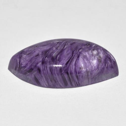 11.68캐럿 천연 벨벳 퍼플 바이올렛 차로아이트, 마퀴즈, 22×12.6 mm, 불투명체