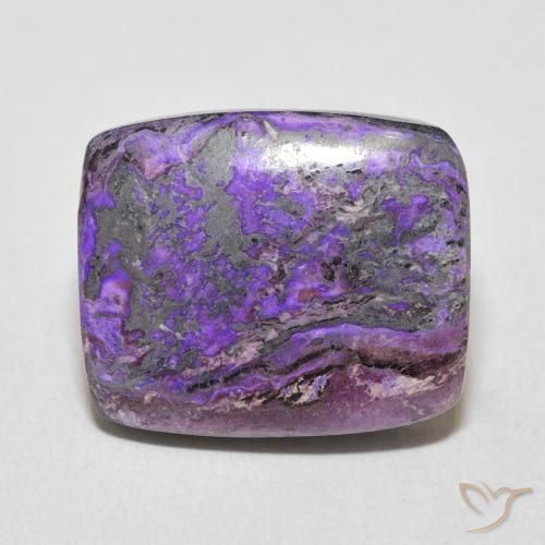 16.78ct 자연스러운 미디엄 바이올렛 차로아이트, 방석, 불투명체