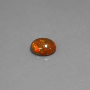 0.82캐럿 천연 멀티컬러 초콜릿 오팔, 투명한, 7.9×6 mm, 투명/반투명