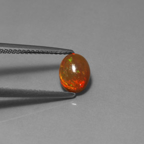 0.82캐럿 천연 멀티컬러 초콜릿 오팔, 투명한, 7.9×6 mm, 투명/반투명