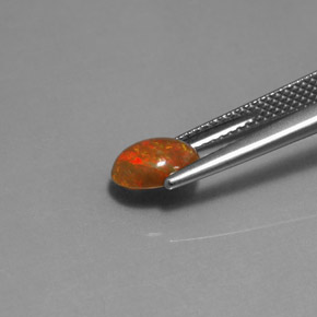 0.82캐럿 천연 멀티컬러 초콜릿 오팔, 투명한, 7.9×6 mm, 투명/반투명