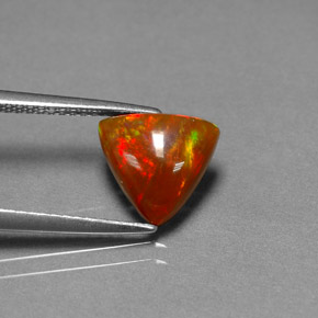 1.63캐럿 천연 다색 초콜릿 오팔, 투명한, 투명/반투명