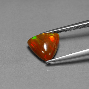 1.63캐럿 천연 다색 초콜릿 오팔, 투명한, 투명/반투명