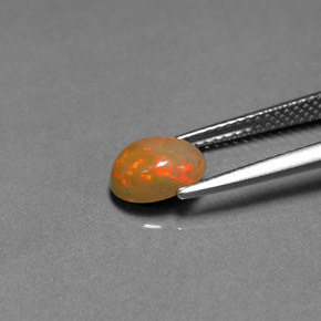 0.85캐럿 천연 다색 초콜릿 오팔, 투명한, 투명/반투명