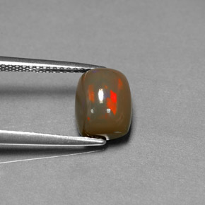 1.78캐럿 천연 다색 초콜릿 오팔, 쿠션 컷, 불투명체