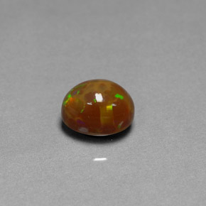 2.17캐럿 천연 멀티컬러 초콜릿 오팔, 투명한, 9.2×7.2 mm, 투명/반투명