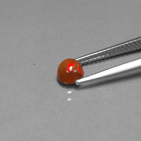 0.45캐럿 천연 멀티컬러 초콜릿 오팔, 투명한, 4.93 mm, 투명/반투명