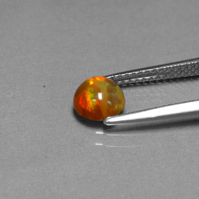 0.60캐럿 천연 멀티컬러 초콜릿 오팔, 투명한, 6.07 mm, 투명/반투명