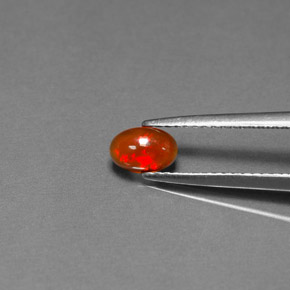 0.34캐럿 천연 멀티컬러 초콜릿 오팔, 투명한, 6.2×4.2 mm, 투명/반투명