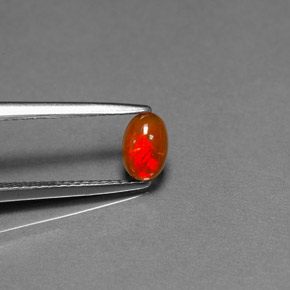 0.34캐럿 천연 멀티컬러 초콜릿 오팔, 투명한, 6.2×4.2 mm, 투명/반투명