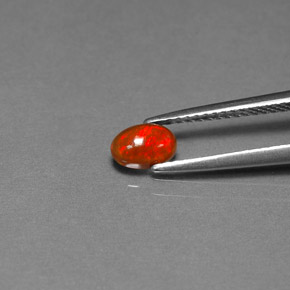 0.34캐럿 천연 멀티컬러 초콜릿 오팔, 투명한, 6.2×4.2 mm, 투명/반투명