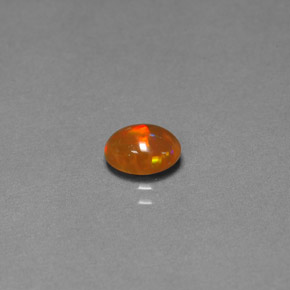 0.62캐럿 천연 멀티컬러 초콜릿 오팔, 투명한, 7.1×5.3 mm, 투명/반투명