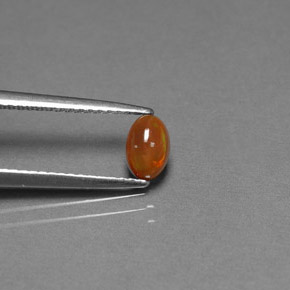 0.40캐럿 천연 멀티컬러 초콜릿 오팔, 투명한, 6×4.1 mm, 투명/반투명