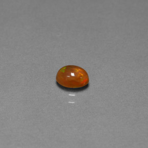 0.40캐럿 천연 멀티컬러 초콜릿 오팔, 투명한, 6×4.1 mm, 투명/반투명