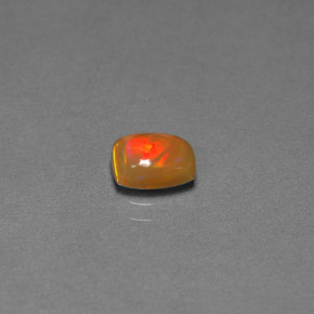 0.67캐럿 천연 멀티컬러 초콜릿 오팔, 투명한, 7.1×5.2 mm, 투명/반투명