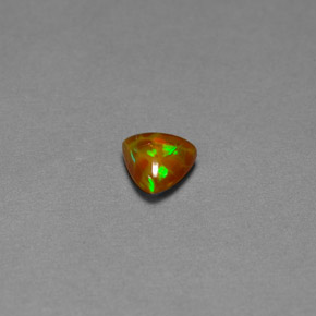 0.52캐럿 천연 멀티컬러 초콜릿 오팔, 투명한, 6.4×6.2 mm, 투명/반투명