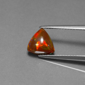 1.35캐럿 천연 다색 초콜릿 오팔, 투명한, 투명/반투명