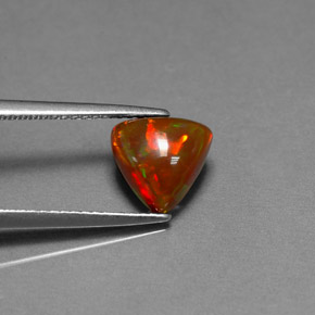 1.35캐럿 천연 다색 초콜릿 오팔, 투명한, 투명/반투명